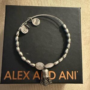 ⭐️ Alex and Ani: Silver Pale Pink Beaded Bracelet with Tassel